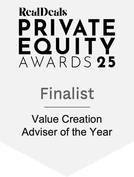 Real Deals Private Equity Awards 25 finalist, Value Creation Adviser of the Year