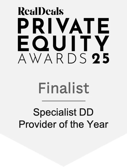 Real Deals Private Equity Awards 25 finalist, Specialist DD Provider of the Year