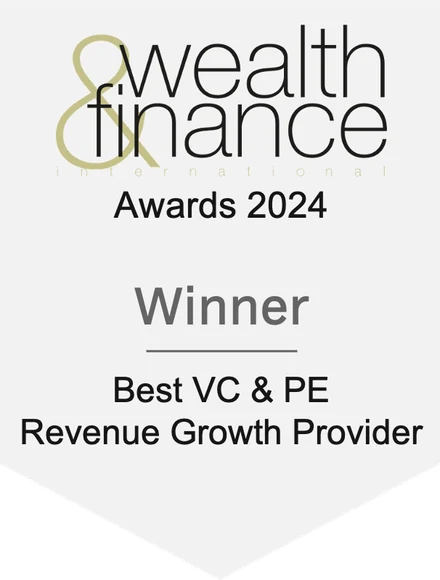 Wealth and Finance Awards 2024 winner, Best VC and PE Revenue Growth Provider